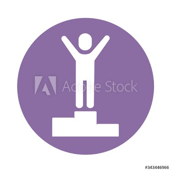 avatar silhouette with podium block style