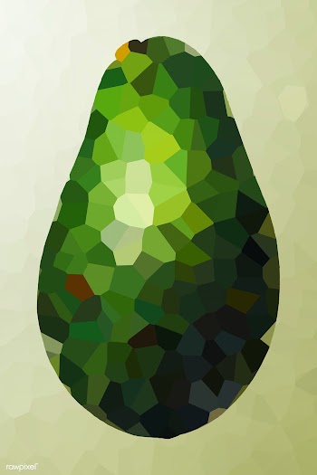Avocado crystallized style illustration | Free  illustration - 2347334