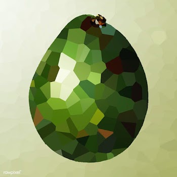 Avocado crystallized style illustration | Free  illustration - 2347463