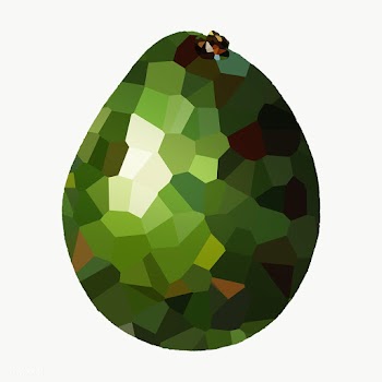 Avocado crystallized style overlay | Free  transparent png - 2347591