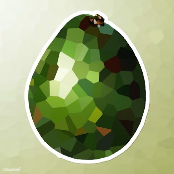 Avocado crystallized style sticker illustration | Free  illustration - 2347499