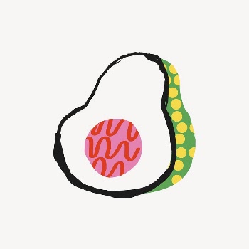 Avocado fruit doodle sticker, funky | Free Vector Illustration - rawpixel
