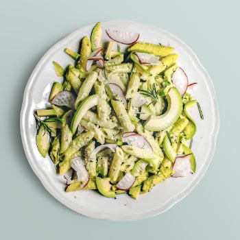 Avocado pasta sticker, food photography | Free PSD - rawpixel