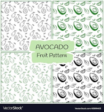 avocado pattern background design
