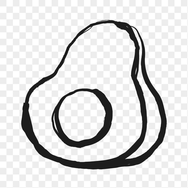 Avocado png sticker, fruit doodle, | Free PNG Illustration - rawpixel