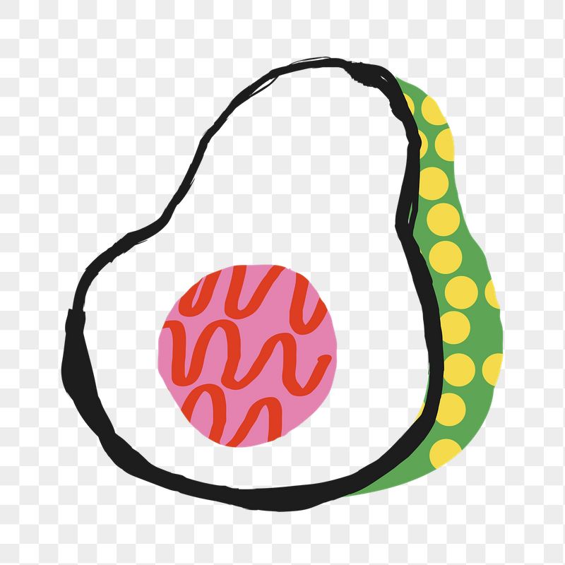 Avocado png sticker, funky doodle, | Free PNG Illustration - rawpixel