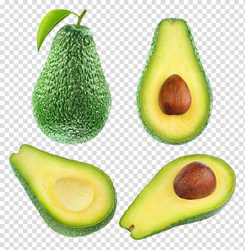 Avocado Vegetarian cuisine Food Fruit, Cut the shea butter transparent background PNG clipart