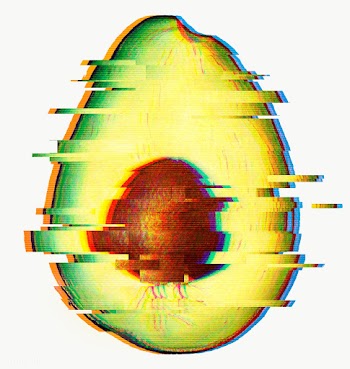 Avocado with a glitch effect sticker overlay | Free  transparent png - 2355200