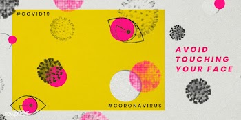 Avoid touching your face during COVID-19 social template illustration | Free  illustration - 2327617