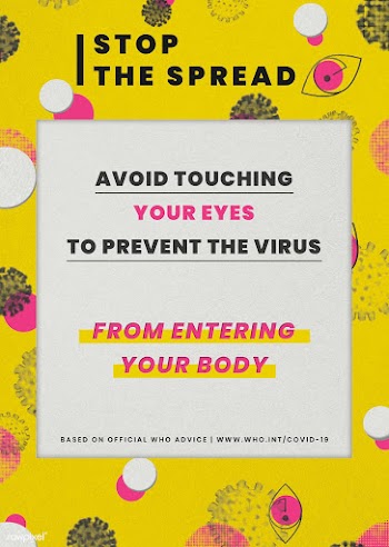 Avoid touching your face during COVID-19 social template source WHO il.. | Free  illustration - 2327616