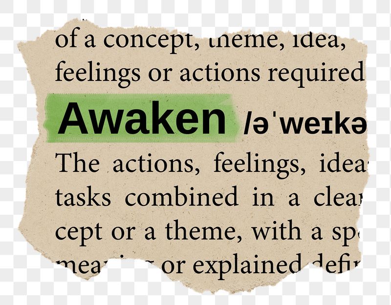 Awaken png word sticker, torn | Free PNG - rawpixel
