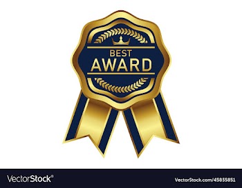 award badge in gold color