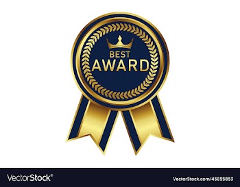 award badge in gold color