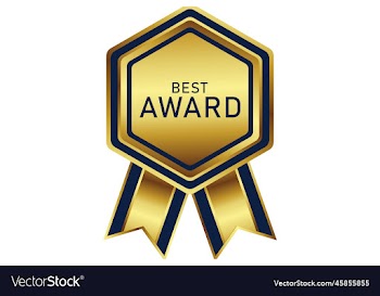 award badge in gold color