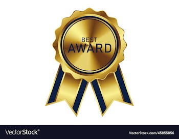 award badge in gold color