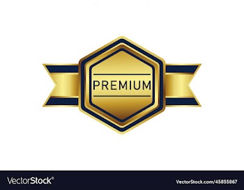 award badge in gold color