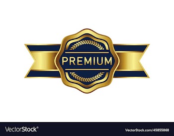 award badge in gold color
