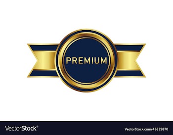 award badge in gold color