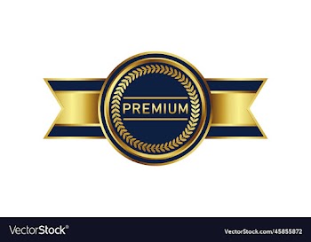 award badge in gold color