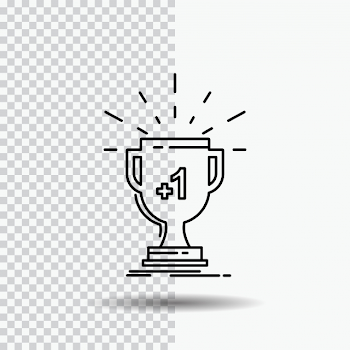 Award Trophy Win Prize First Line Icon On Transparent Backgr ...