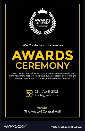 awards ceremony invitation card design template