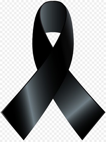 Awareness ribbon Black ribbon Clip art - BLACK RIBBON 