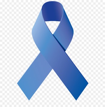 Awareness ribbon Colorectal cancer Prostate cancer Large intestine - blue ribbon 