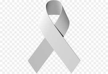 Awareness ribbon Lung cancer - silver ribbon 