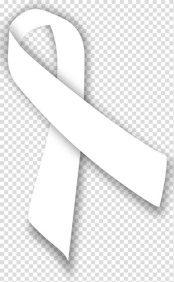 Awareness ribbon Lung cancer White ribbon, ribbon transparent background PNG clipart