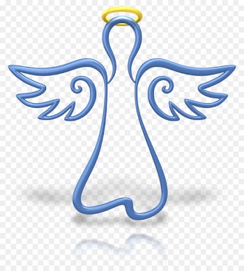 Awareness ribbon Symbol Image Angel - resistence outline 
