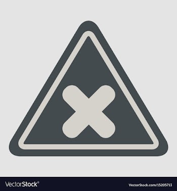 Awareness sign with an x sign road symbol vector image