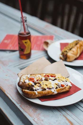 Awesome beef hotdog 