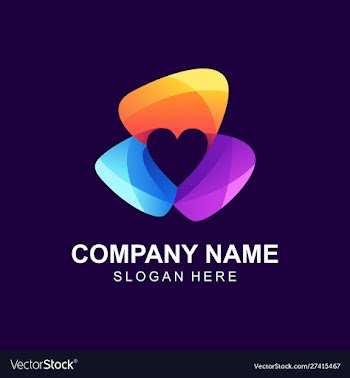 Awesome colorful love logo design vector image