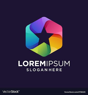 Awesome colorful star logo design inspiration vector image