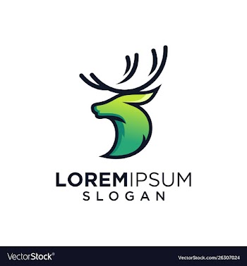 Awesome deer logo design vector image