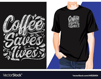awesome eye-catchy modern coffee lover t-shirt