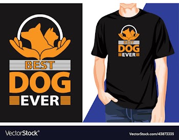 awesome eye-catchy modern dog love t-shirt print