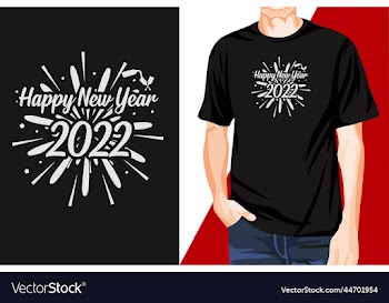 awesome eye-catchy modern happy new year t-shirt