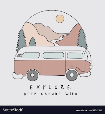 awesome eye-catchy modern mountain bus tour