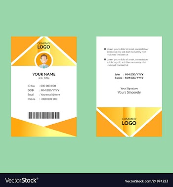 Awesome id card 3 vector image