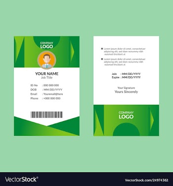 Awesome id card 4 vector image