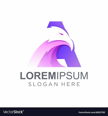 Awesome letter a eagle logo design vector image