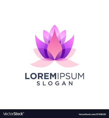Awesome lotus flower logo design inspiration vector image