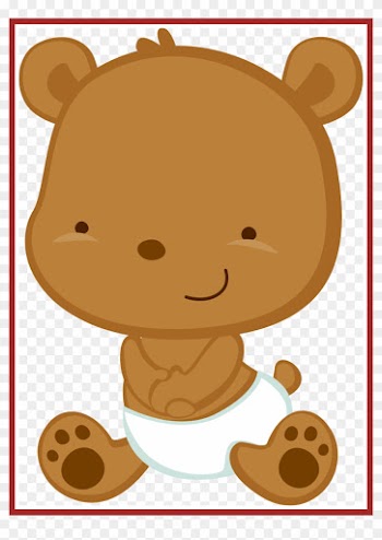 Awesome Minus Say Hello Osos Clip Art Babies And Image - Baby Bear In Diaper