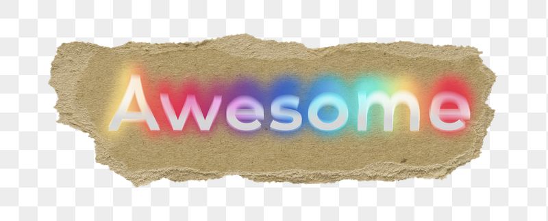 Awesome png ripped paper word | Free PNG - rawpixel