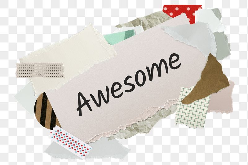 Awesome png word sticker, aesthetic | Free PNG - rawpixel