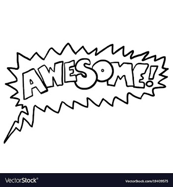 Awesome1 black vector image