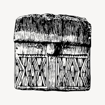 Aweti mask clipart, vintage traditional | Free Vector - rawpixel