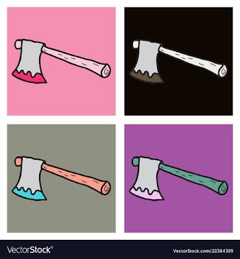 Ax icon halloween simple sign vector image
