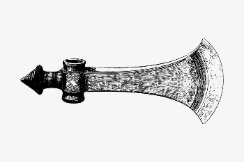 Axe head clipart, vintage hand | Free Vector - rawpixel